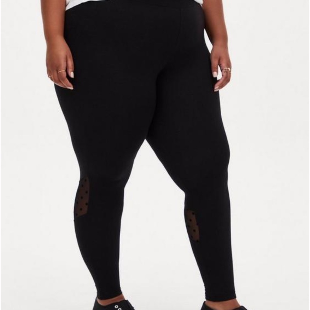 Torrid Premium Legging - Mesh Dot Black